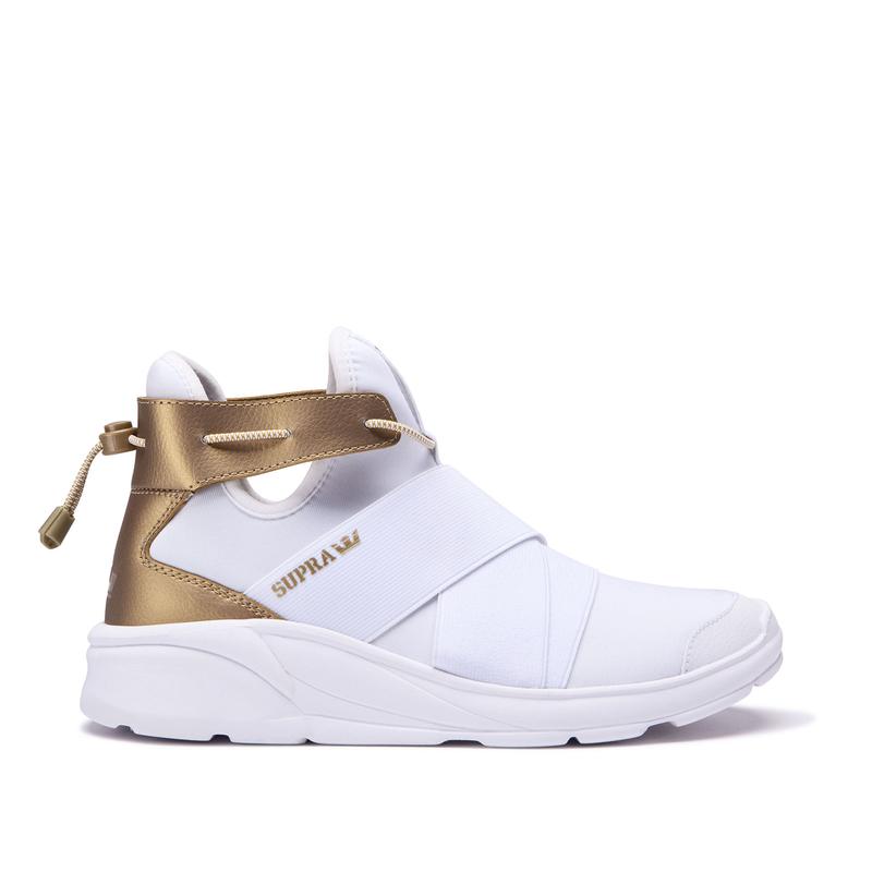 Zapatillas Altas Supra Argentina Mujer - ANEVAY Blancas / Doradas (VYDIL-8627)